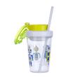 Contigo Bueno szívószálas gyerekkulacs snack tartóval, zöld robotos 350 ml Contigo Bueno szívószálas gyerekkulacs snack tartóval, zöld robotos 350 ml
