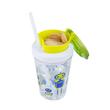 Contigo Bueno szívószálas gyerekkulacs snack tartóval, zöld robotos 350 ml Contigo Bueno szívószálas gyerekkulacs snack tartóval, zöld robotos 350 ml