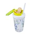 Contigo Bueno szívószálas gyerekkulacs snack tartóval, zöld robotos 350 ml Contigo Bueno szívószálas gyerekkulacs snack tartóval, zöld robotos 350 ml