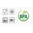 Összenyomható BPA mentes ételtároló doboz osztott rekesszel 750ml