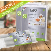 LAICA vákuumfólia és vákuum zacskó szett INGYENES SZÁLLÍTÁSSAL (28cm széles, BPA mentes, légcsatornás)
