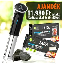 LAICA sous vide termo cirkulátor 1200W AJÁNDÉK főzőtasakkal és fóliával