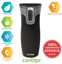 Contigo West Loop matt fekete termobögre