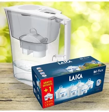 LAICA Prime Line Ivory vízszűrő kancsó fehér tetővel 1+6 db univerzális szűrőbetéttel