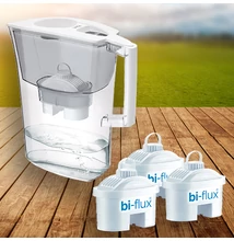 LAICA Prime Line Ivory vízszűrő kancsó fehér tetővel 3 db bi-flux univerzális szűrőbetéttel
