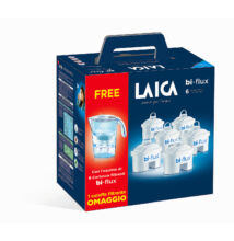 LAICA vízszűrő ajándékszett: Stream Line mechanikus vízszűrő kancsó fehér színben 6 db univerzális bi-flux szűrőbetéttel_INGYENES SZÁLLÍTÁSSAL