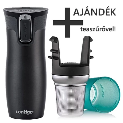 Contigo West Loop termosz 470 ml + ajándék teaszűrő