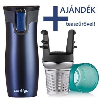 Contigo West Loop termosz 470 ml + ajándék teaszűrő