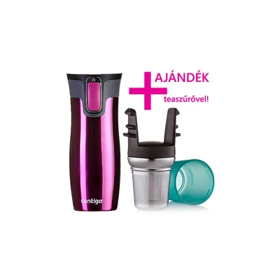 Contigo West Loop termosz 470 ml + ajándék teaszűrő