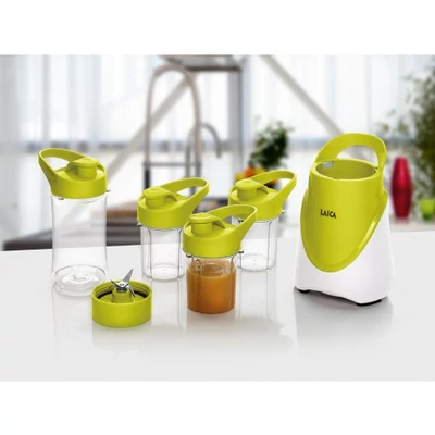 CSOMAGOLÁSSÉRÜLT_LAICA SMOOTHIE KÉSZÍTŐ 300 W-os  + 3 db ételhordóval
