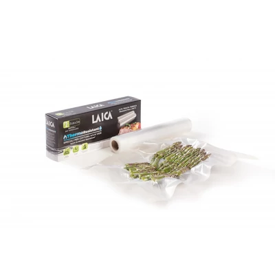 LAICA sous vide fólia szuvidáláshoz (2db BPA mentes, légcsatornás 25*300cm-es főzőtömlő)