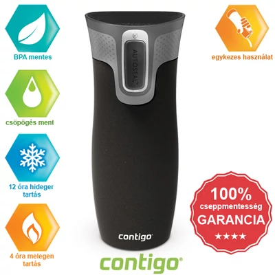 Contigo West Loop matt fekete termobögre