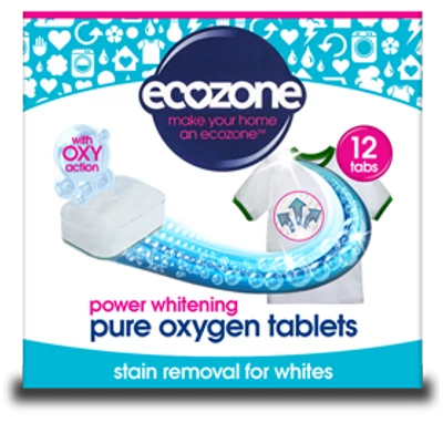 Ecozone tiszta oxigén folteltávolító tabletta fehér ruhákhoz (12 db)