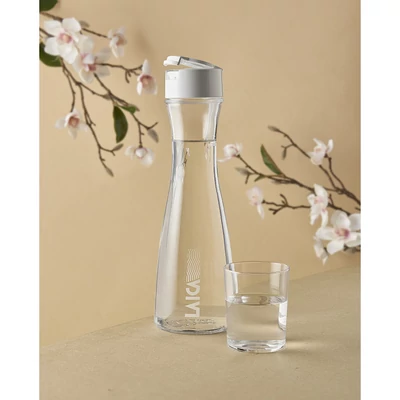 LAICA GlaSSmart üveg vízszűrő palack 1,1 liter, 1 db FAST DISK szűrővel 