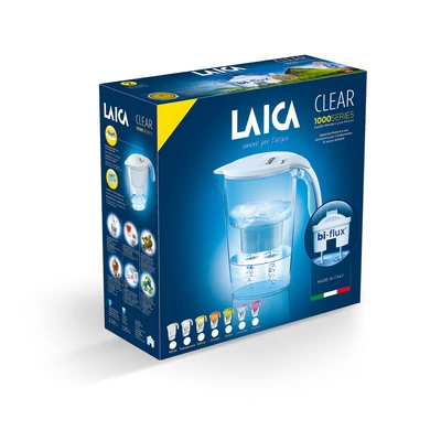 LAICA Clear Line kék vízszűrő kancsó 3 db szűrővel