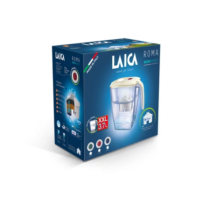LAICA Róma Night vízszűrő kancsó sötétkék tárcsával 1+3 db univerzális szűrőbetéttel