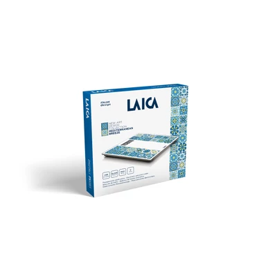 LAICA digitális személymérleg USB töltés funkcióval Mediterrán kék 180 kg
