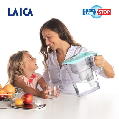 LAICA MikroPLASTIK-STOP vízszűrő szett (kancsó+mikroplastic-stop szűrőbetét+ 3 db bi-flux szűrőbetét)