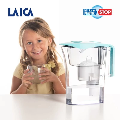 LAICA MikroPLASTIK-STOP vízszűrő szett (kancsó+mikroplastic-stop szűrőbetét+ 3 db bi-flux szűrőbetét)