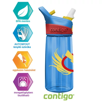 Contigo Striker gyerek kulacs - 420 ml, kék-mintás